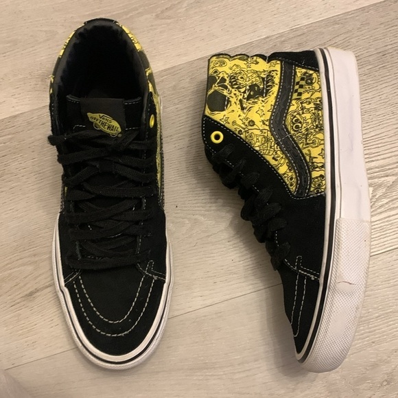 Super Rare Vans x Spongebob Squarepants Mike Gigliotti Sk8 Hi High Top Sneakers - Picture 3 of 14